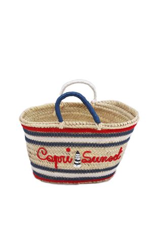Borsa grande in paglia Capri sunset Capridea | FAROBAGMROSSO